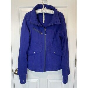 Lululemon It's Happening Jacket Royal Size 12 Blue French Terry Periwinkle